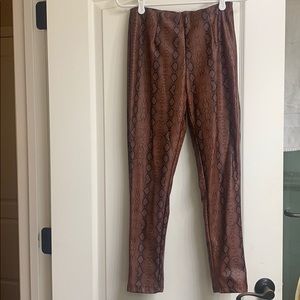 COPY - Princess Polly Brown Snakeskin Leather pants